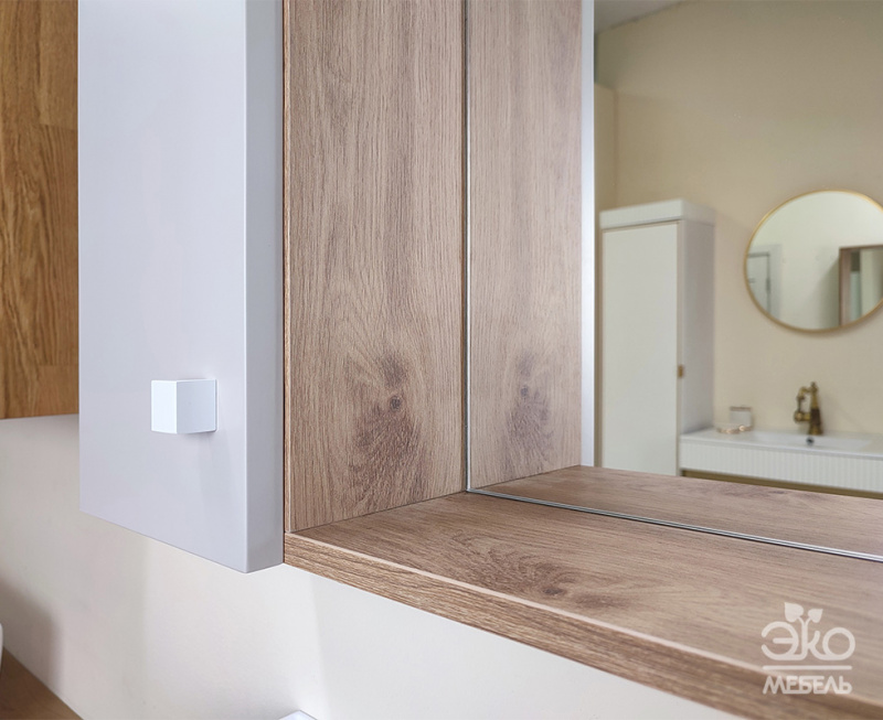 Мебель для ванной комнаты МОДЕНА, "Французский серый + Дуб кастелло медовый"